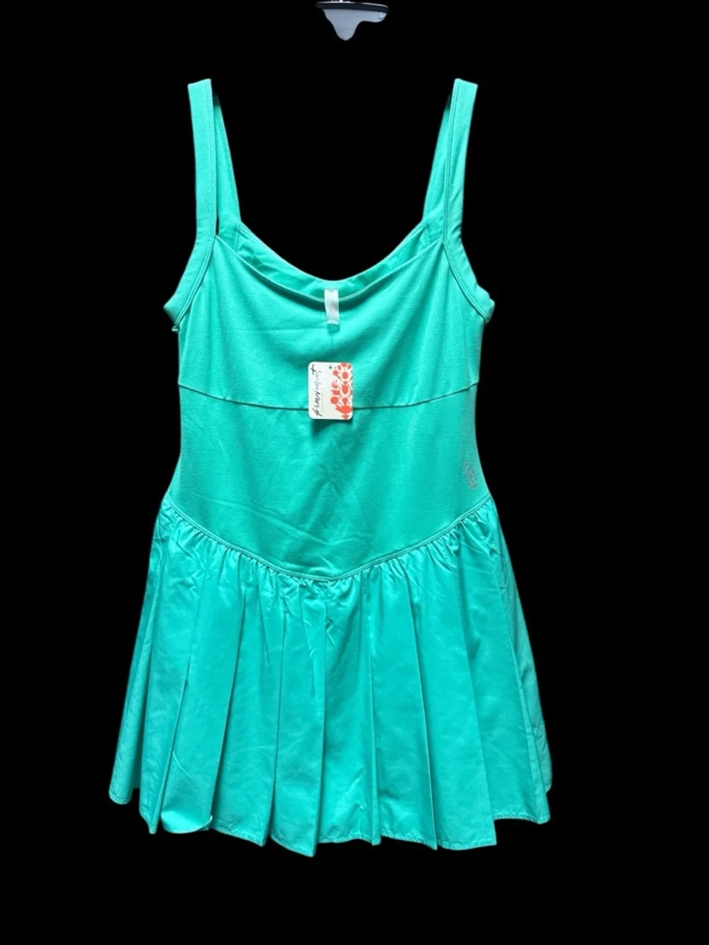 Free People Teal Asymmetrical Tank Dress - Picture 2 of 6